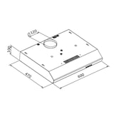 thumbnail of PKM  Unterbauhaube UBH5000X 60cm silbergrau Umluft Abluft Dunstabzugshaube LED