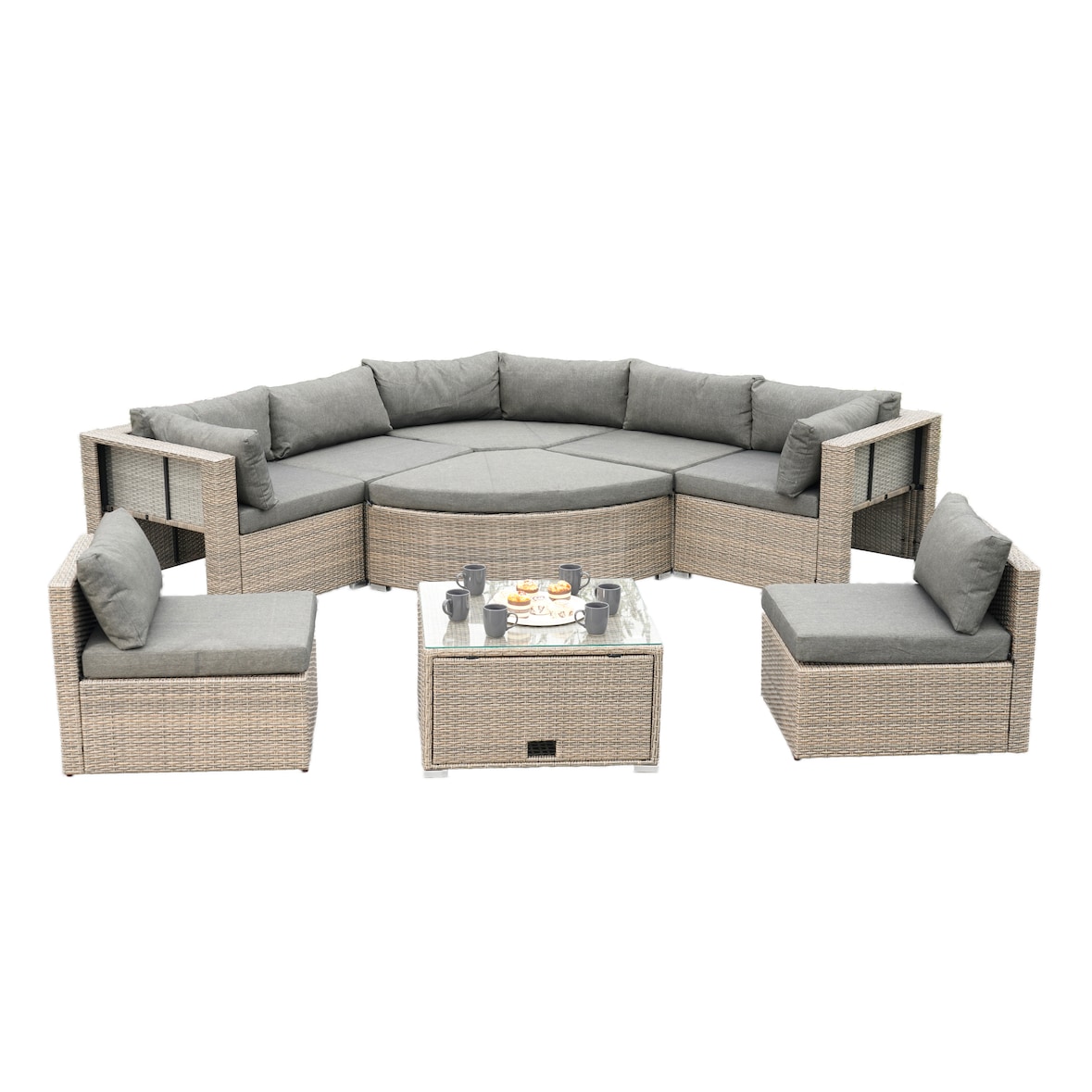 Merxx Rivello Set, Stahl/Kunststoffgeflecht