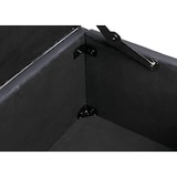 thumbnail of Bank Sitzbank mit Aufbewahrung Kriens XXL, Leder + Kunstleder, 180x45x45cm ~ grau