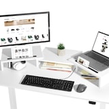 thumbnail of Monitorständer Bozen, 3-teilig, inkl. Smartphonehalterungen - weiß