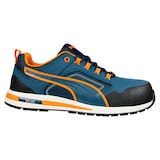 thumbnail of Puma Crosstwist Low S3 HRO SRC blau/orange Sicherheitschuhe Arbeitsschuhe Bauschuhe hoch-Größe-42 EU