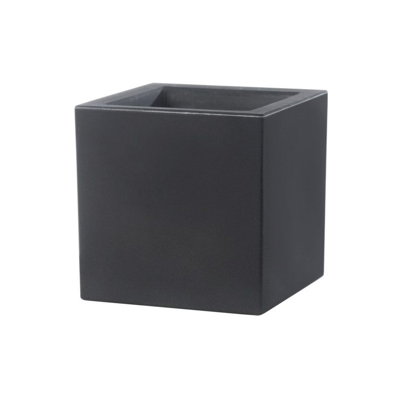 TeraPlast Cubo Essential 40 Pflanztopf Anthrazit 40cm Würfel Kübel XL