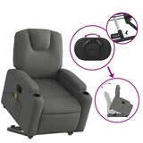 thumbnail of vidaXL Elektrischer Massagesessel mit Aufstehhilfe Dunkelgrau Stoff
