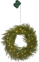 thumbnail of LED Tannenkranz Thuja Türkranz beleuchtet Weihnachtskranz Timer für Außen 45cm