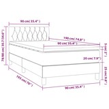 thumbnail of vidaXL Boxspringbett mit Matratze & LED Rosa 90x190 cm Samt