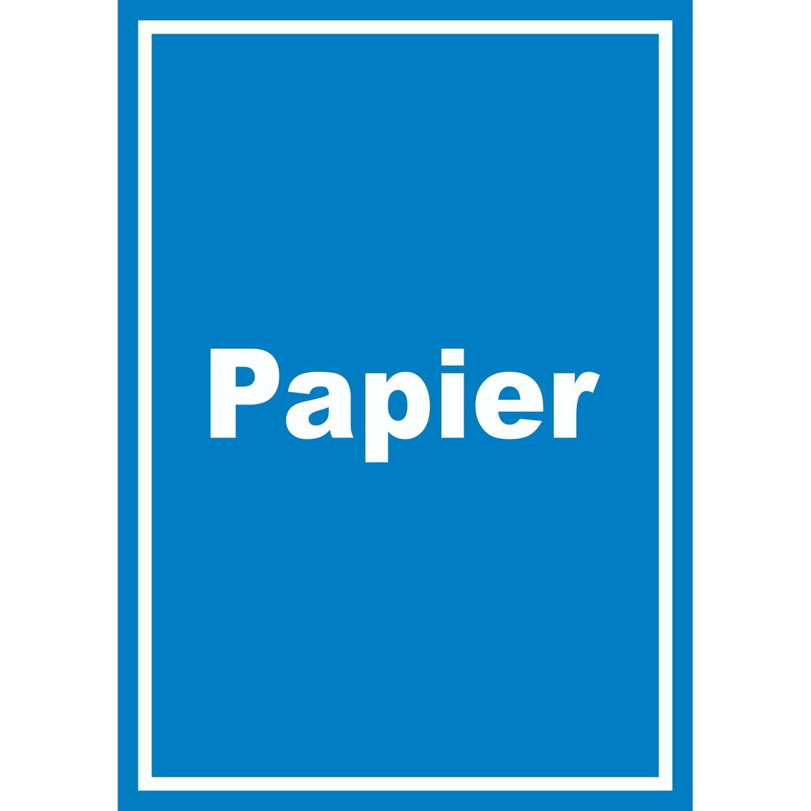 Papier Mülltrennung Schild mit Text hochkant A2 (420x594mm)