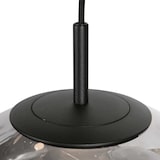 thumbnail of Pendelleuchte 5-fl. "Bollique" 4196ZW Schwarz + Rauchglas