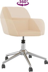 thumbnail of vidaXL Esszimmerstühle 2 Stk. Drehbar Creme Stoff