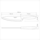 thumbnail of Tramontina Plenus coltello cucina acciaio inox nero 18 cm