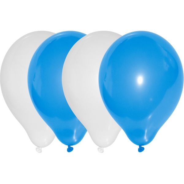 15 Luftballons blau weiß Oktoberfest