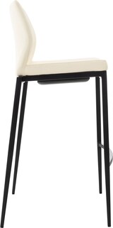 thumbnail of CHEFGASTRO Barhocker ALPS Kunstleder Schwarz HxBxT 107x47x53cm Kunstleder Creme Barstuhl