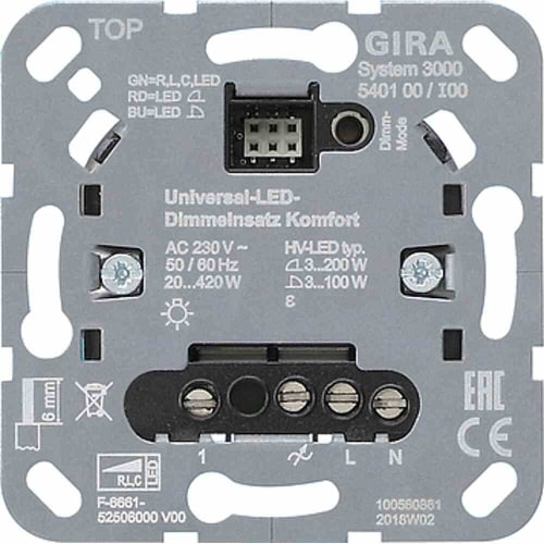 Tastdimmer System 3000 3-420W LED Universal-LED-Dimmeinsatz Komfort