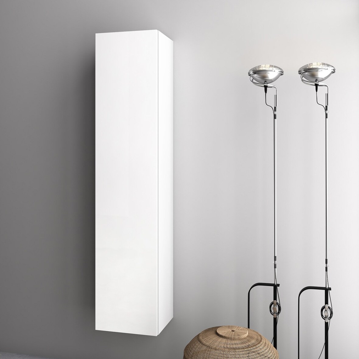 AQA Design Colonna bagno in melaminico ASTRA bianco  cm. L.35 P.32 H.160 MPAS491-O1