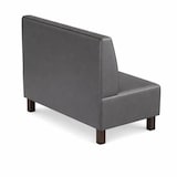 thumbnail of Banquette bistrot en simili cuir gris – 120 x 55 x 90 cm Mobilier Européen