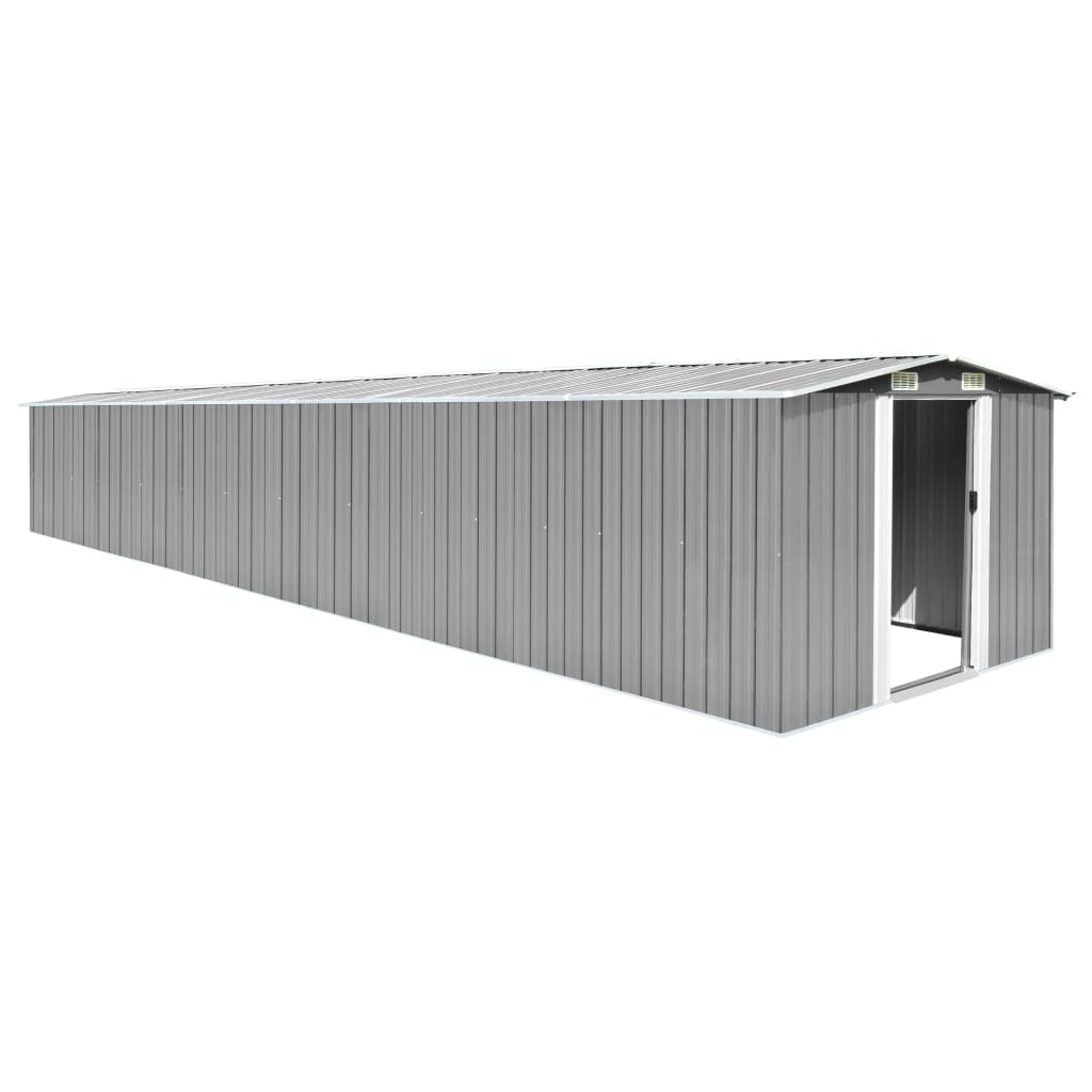Helloshop26 - Caseta de jardín caseta almacén cobertizo exterior robusto cobertizo para herramientas 257 x 779 x 181 cm acero 02_0022233