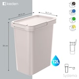 thumbnail of Keden Systema 12L Recyclingbehälter mit Deckel in Weiß