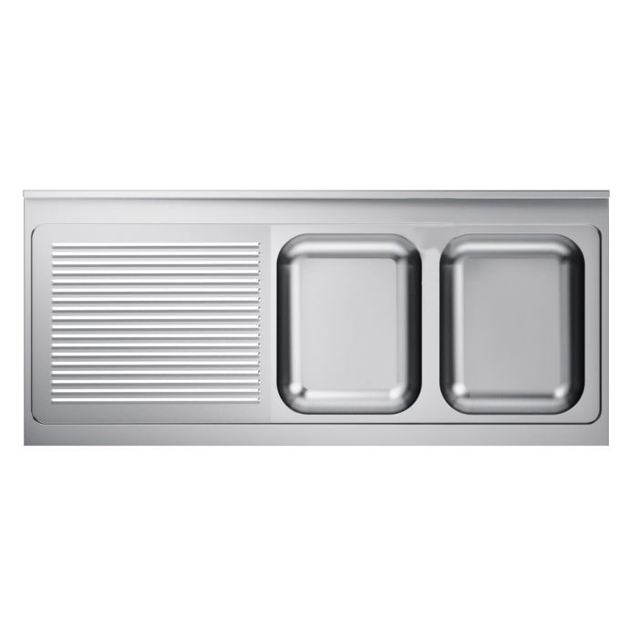Plonge Inox Professionnelle Gamme 700 - 2 Eviers à Droite - Combisteel