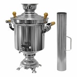 thumbnail of Turc Russe Inox Charbon de Bois Samowar 5Liter Samovar Thé Wasserkoche