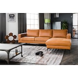 thumbnail of KAWOLA Sofa BLOOM Ecksofa Leder cognac Recamiere rechts
