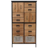 thumbnail of Apothekerkommode HWC-O80, Schrank Highboard Schubladen, Vintage Shabby-Look 136x73x35cm, natur