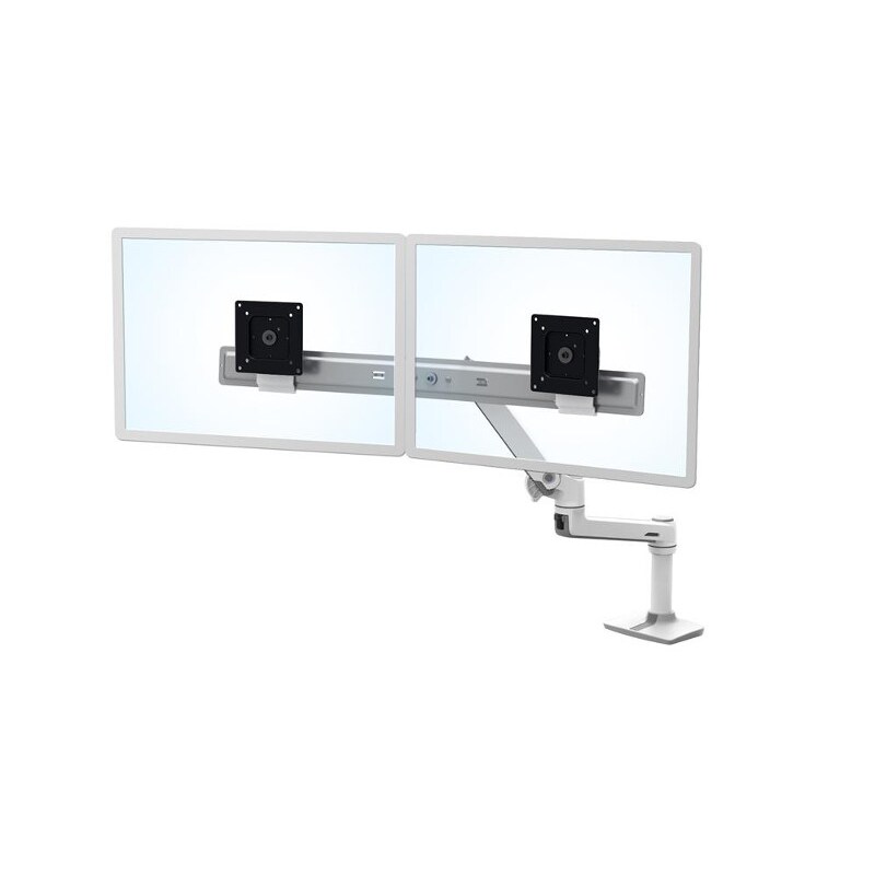 Soporte de escritorio Ergotron LX para dos monitores 45-489-216) blanco