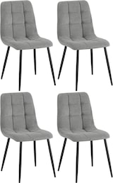 thumbnail of 4er Set Esszimmerstuhl Tilde grau/Cord