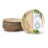 thumbnail of onlyleaf 200 Stück Einwegteller Ø 25cm Palmblatt-Teller, rund, biologisch abbaubar, umweltfreundlich, kompostierbar, wiederverwertbar, Wegwerfteller