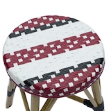 thumbnail of METRO PROFESSIONAL Taburete de bistro, apilable, aluminio/ratán PE,  Ø 45 x 47 cm, rojo