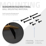 thumbnail of Regalhalterung Dreieck 2 Stück 20x20x3 cm Schwarz aus Metall