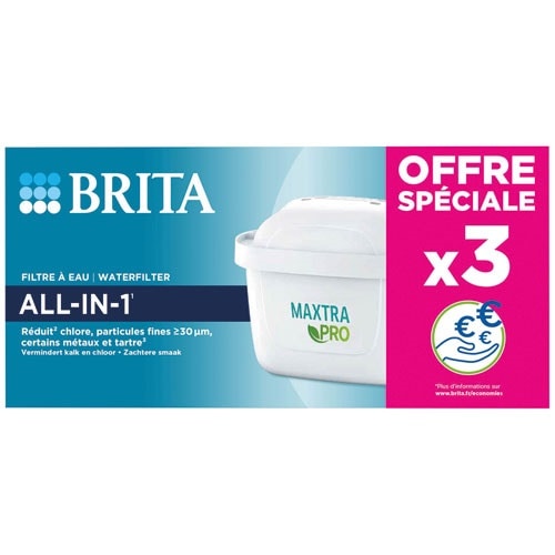 BRITA pack de 3 cartouches maxtra pro pour carafe 1051530