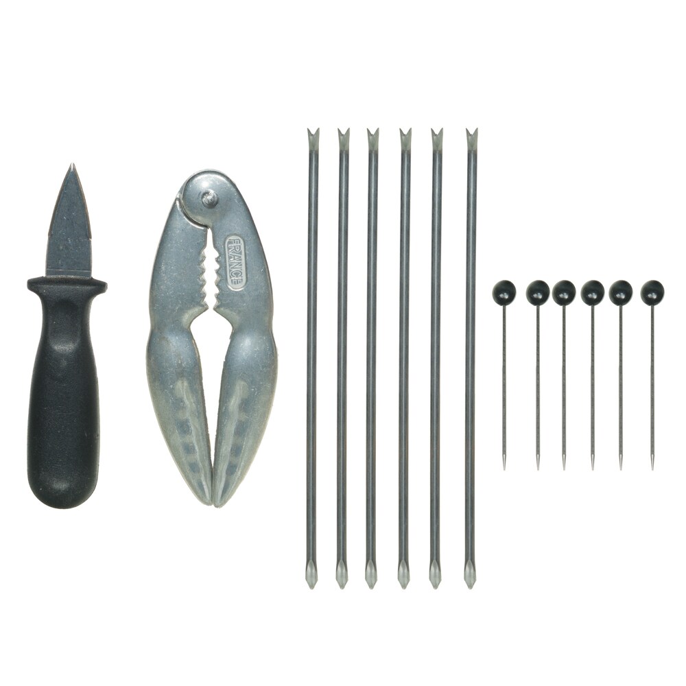 Coffret bois 14 pièces assorties fruit de mer -  Noir Autre forme Acier Inoxydable (inox  Jean Dubost 25.00x14.00 cm