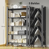 thumbnail of Joybos - Klappregal 5 Regale 71x34x165 cm Schwarz