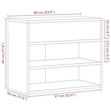 thumbnail of Banco zapatero madera contrachapada roble ahumado 60x30x45 cm