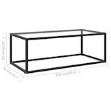 thumbnail of vidaXL Couchtisch Schwarz mit Hartglas 100x50x35 cm
