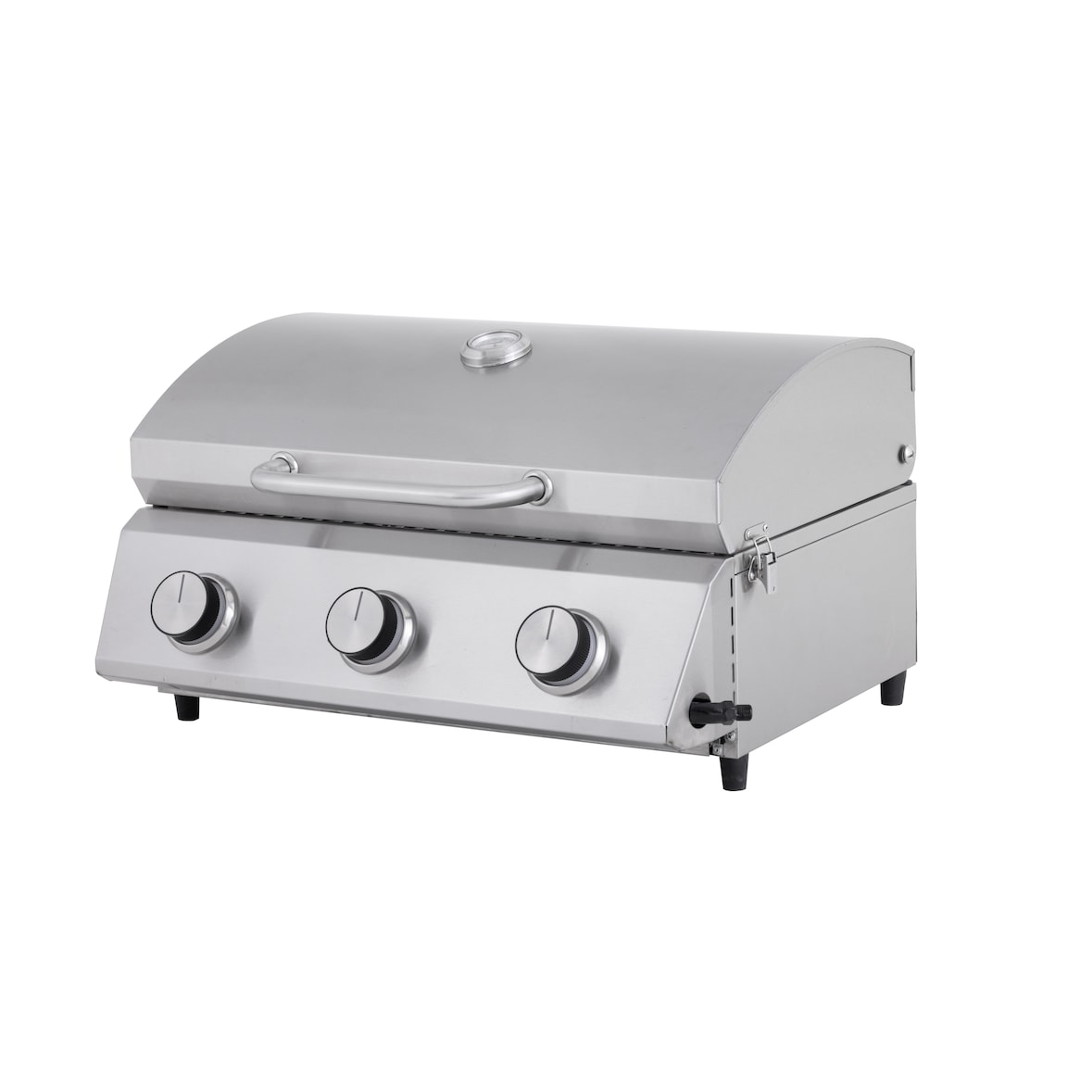 Tarrington House 3-Brenner Tisch-Gasgrill Cathan, Grillfläche 32 x 52 cm, Edelstahl, silber
