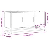thumbnail of vidaXL TV-Schrank Räuchereiche 100x35x50 cm Holzwerkstoff und Metall