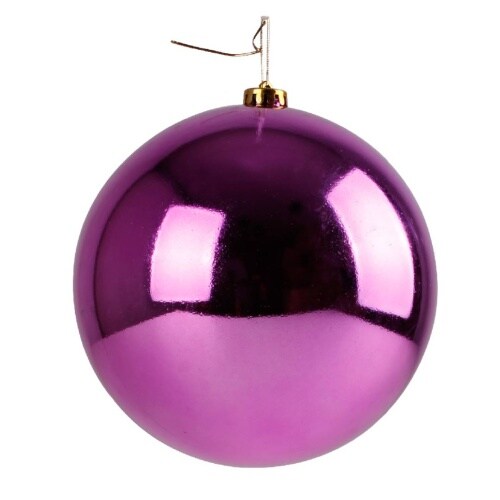 Christbaumkugel lila Weihnachtskugel ⌀ 30 cm Baumschmuck Deko-Kugel glänzend : Lila : ⌀ 30 cm