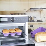 thumbnail of Moule 6 muffins flexible en silicone Hygiplas violet