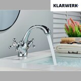 thumbnail of EVA | Vintage Wasserhahn Bad Chrom glänzend Bad Armatur | Retro Premium Edelstahl Armatur für Waschbecken | Hotel Gastro Mischbatterie 2 Anschlüsse