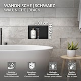 thumbnail of LuxeBath Wandnische Edelstahl 20 × 30 × 10 cm Schwarz – Randlose Duschnische, befliesbares Einbauregal, Duschablage für Badutensilien, kleines