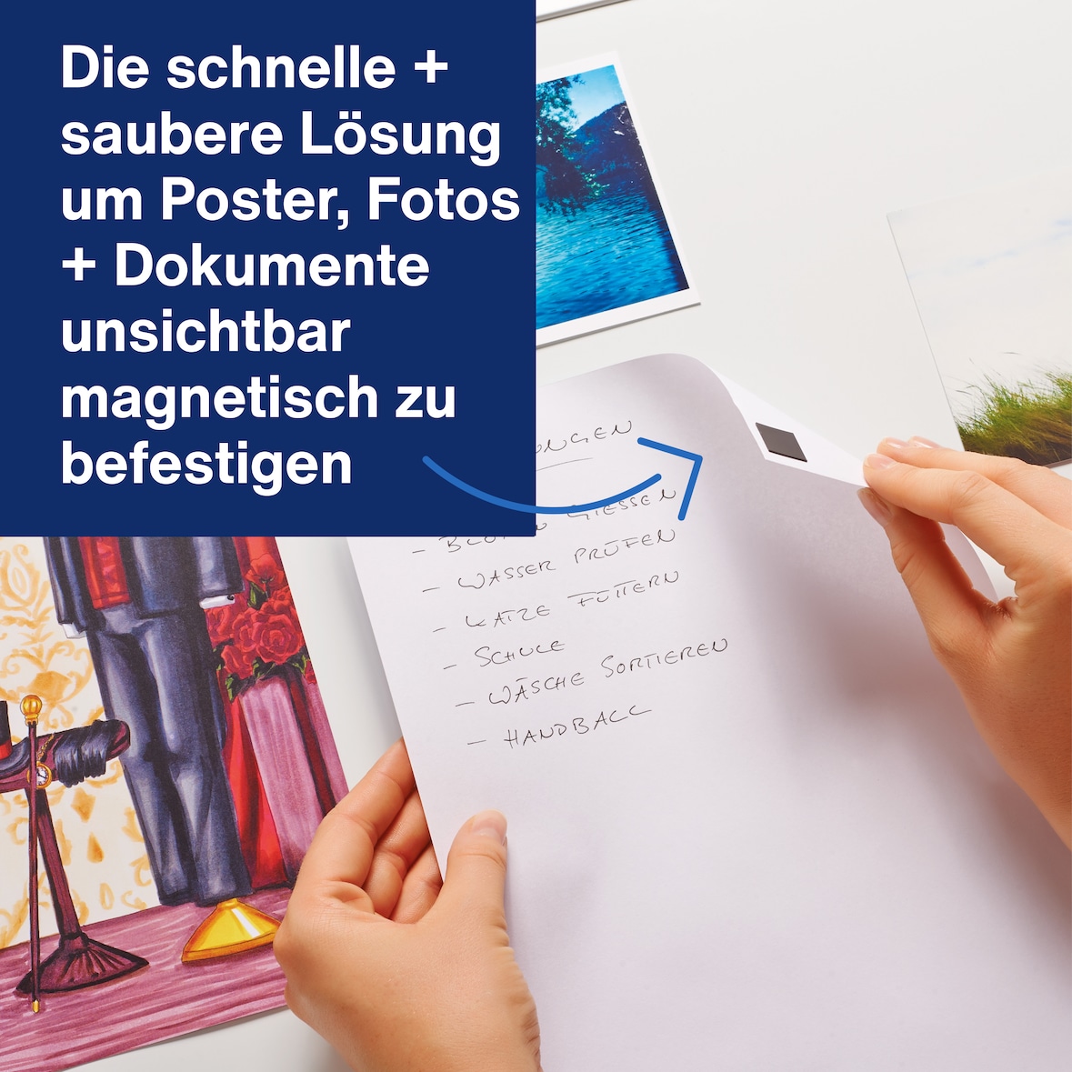 magnetoplan 15503 Takkis im Spender selbstklebend schwarz