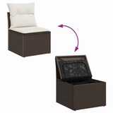 thumbnail of vidaXL Garten-Sofa-Set 9 pcs Braun und Creme 319 x 154 x 85 cm