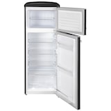 thumbnail of Exquisit Retro Kühl-Gefrierkombination RKGC270-45-H-160E mattschwarz, 206 l Fassungsvermögen