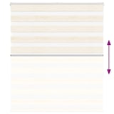 thumbnail of vidaXL Doppelrollo Marmorbeige 120x150cm Stoffbreite 115,9 cm Polyester