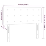 thumbnail of vidaXL LED Kopfteil Creme 100x5x78/88 cm Kunstleder