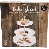 thumbnail of Etagere - Wit - Keramiek - 16x21x26cm - Drie Laags Rond