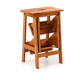 thumbnail of COSTWAY Banquinho, escada dobrável de 3 degraus, cadeira com alça, até 270 kg (castanho)