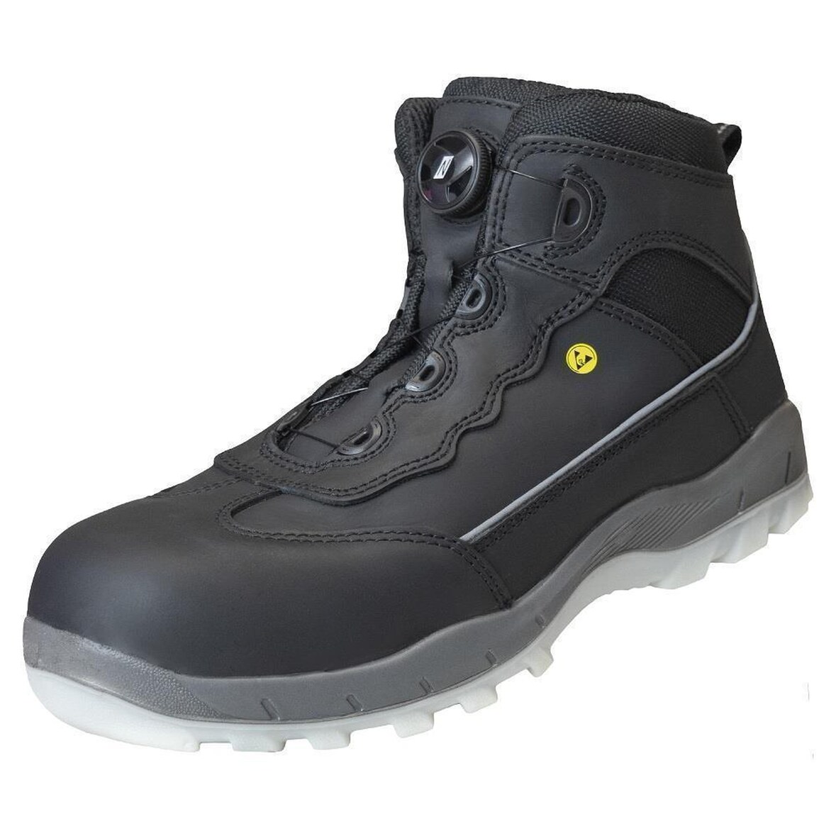 S3 Sicherheitsstiefel Sport Step Mid Fit | Gr. 46 | Vollleder | schwarz