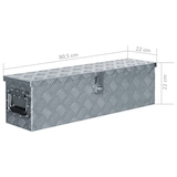 thumbnail of DELUKE® Aluminiumbox mit Deckel - Abschließbar Alubox Deichselbox Alu Anhängerbox Werkzeugkiste Metall Transportbox Metallkiste, 80,5x22x22cm Silber