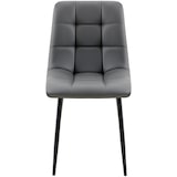 thumbnail of Silla de comedor Antibes tapizada en polipiel Gris oscuro